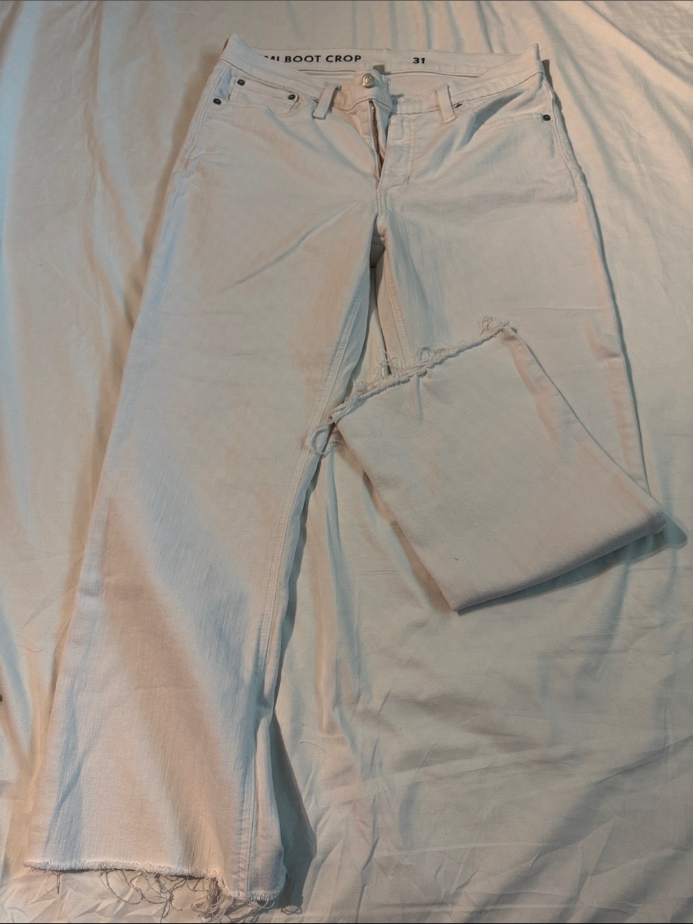 J Crew White Boot Crop Ladies Jeans